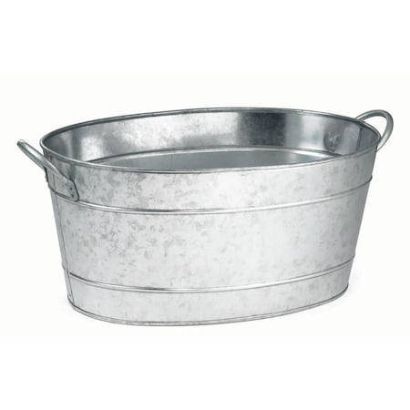 Tablecraft Oval Sngl Wall Bev Tub, Glv Steel, 19"X1" HBT1914