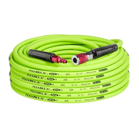 Flexzilla Air Hose, 1/4" x 100, with ColorConnex HFZ14100YW2-D