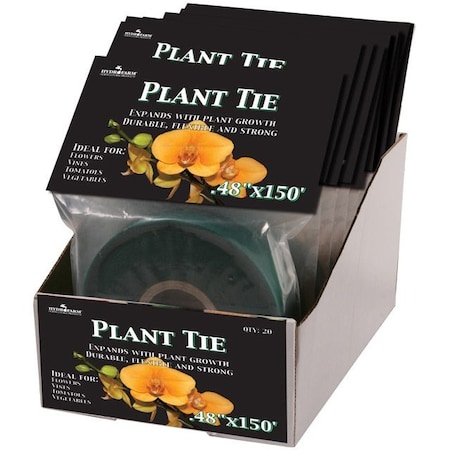 Hydrofarm Plant Tie, 150Ft. x 1/2", 8 mi HGPT