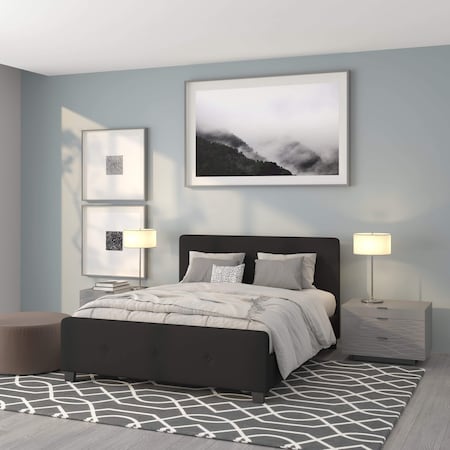 Flash Furniture Platform Bed, Tribeca, Queen, Black HG-23-GG