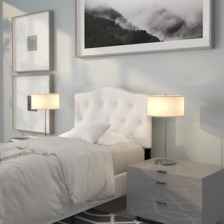 Flash Furniture Cambridge Headboard, Twin Size, White Fbrc HG-HB1708-T-W-GG