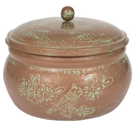 Cobraco Bird Motif Hose Holder w/Lid, 18x11.5" HHEBR