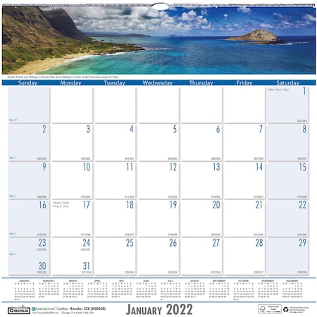 House Of Doolittle Calendar, Wall, Coastline 328