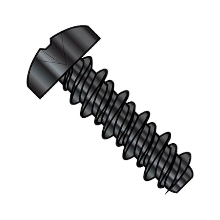 Zoro Select Sheet Metal Screw, #8-18 x 3/4 in, Black Oxide Steel Pan Head Phillips Drive, 10000 PK 0812HPPB