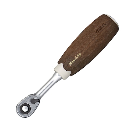 Vessel 1/4" Drive WOOD-COMPO Ratchet Handle No.HRH2-W 1/4", Natural HRH2W