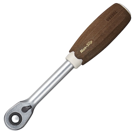 Vessel 3/8" Drive WOOD-COMPO Ratchet Handle No.HRH3-W 3/8", Natural HRH3W