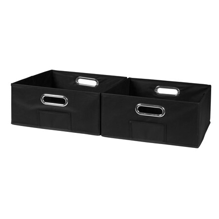 Regency Black Folding Storage Bin 12 in x 12 in x 5 1/2 in H, 2 PK HTOTE062PKBK