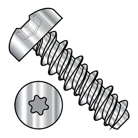 Zoro Select Self-Drilling Screw, #6-19 x 1/2 in, Plain 18-8 Stainless Steel Pan Head Torx Drive, 5000 PK 0608HTP188