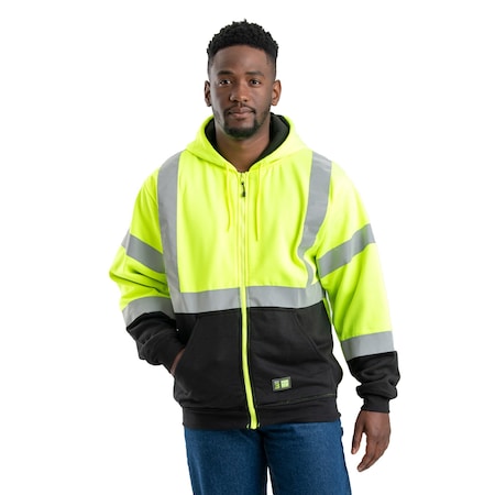 Berne Hi Vis Class 3 Color Block Hooded Sweats HVF023