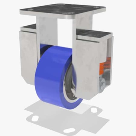 Hamilton Rigid Spring, Loaded Wh 4X2 Poly-Soft R-SPWH-4SPB-2