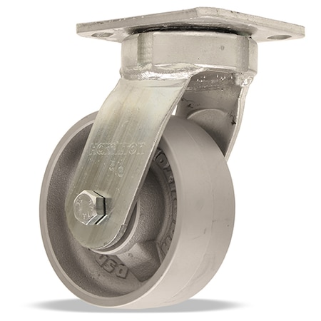 Hamilton High Heat Standard Duty Kingpinless Swivel Caster, 4" x 2" Metal Wheel S-52HK-4HMB