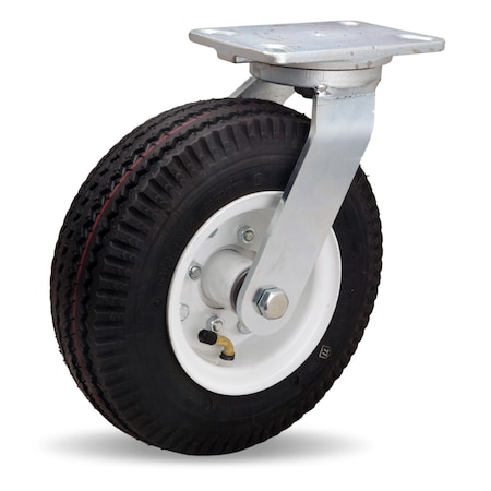 Hamilton Zinc Plated Cush-N-Aire Swivel Caster, 10" Pneumatic Air-Filled Tire, 3/4" Precision Tapered Bearing S-71104-PR
