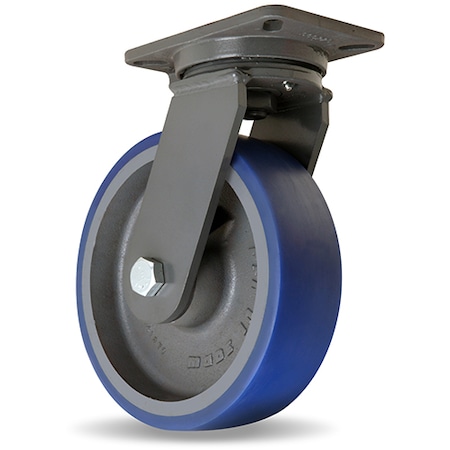 Hamilton Champion Swivel Caster, 10" x 3" Ergo-Glide Polyurethane (85A) on Cast Iron Wheel S-CH-13SPT