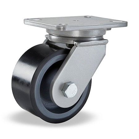 Hamilton Champion Swivel Caster, 6" x 3" Duralast XC Polyurethane (70D) on Cast Iron Wheel S-CH-63DT70