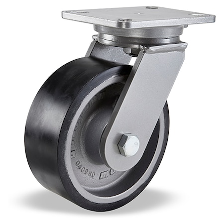 Hamilton Champion Swivel Caster, 8" x 3" Duralast XC Polyurethane (70D) on Cast Iron Wheel S-CH-83DT70
