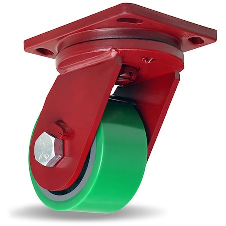 Hamilton Enhanced Precision Super Duty Swivel Caster, 6" x 3" Duralast Polyurethane (95A) on Cast Iron Wheel S-EPSD-63DB