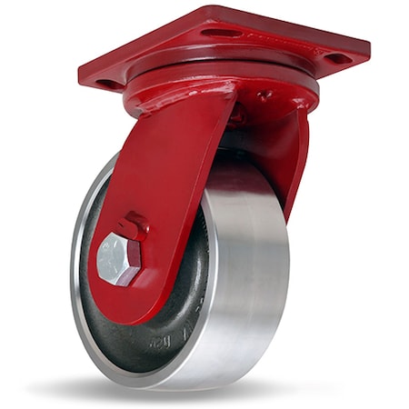 Hamilton Enhanced Precision Super Duty Swivel Caster, 8" x 4" Forged Steel Wheel S-EPSD-84FST