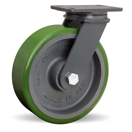 Hamilton Extended Service Swivel Caster, 10" x 3" Duralast Polyurethane (95A) on Cast Iron Wheel S-ES-13DB