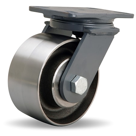 Hamilton Extended Service Swivel Caster, 6" x 3" Forged Steel Wheel, 3/4" Sealed Precision Ball Bearings S-ES-63FSB