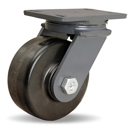 Hamilton Extended Service Swivel Caster, 6" x 2-1/2" Plastex Phenolic Wheel, 3/4" Precision Tapered Bearing S-ES-6PT