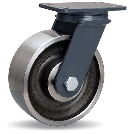 Hamilton Extended Service Swivel Caster, 8" x 3" Forged Steel Wheel, 3/4" Sealed Precision Ball Bearings S-ES-83FSB