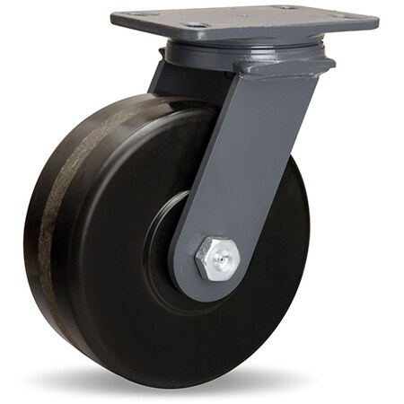 Hamilton Extended Service Swivel Caster, 6" x 3" Plastex Phenolic Wheel, 3/4" Sealed Precision Ball Bearings S-ES-83PH