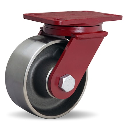 Hamilton ForgeMaster Swivel Caster, 6" x 2-1/2" Forged Steel Wheel, 3/4" Precision Tapered Roller Bearings S-FM-6FST