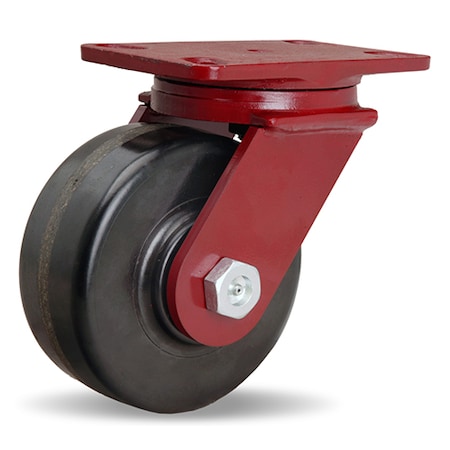 Hamilton ForgeMaster Swivel Caster, 6" x 2.5" Plastex Phenolic Wheel, 3/4" Precision Tapered Roller Bearing S-FM-6PT