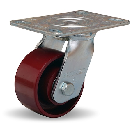 Hamilton General Service Swivel Caster, 4" x 2" Metal Wheel, 1/2" Sealed Precision Ball Bearing S-GS-4MB