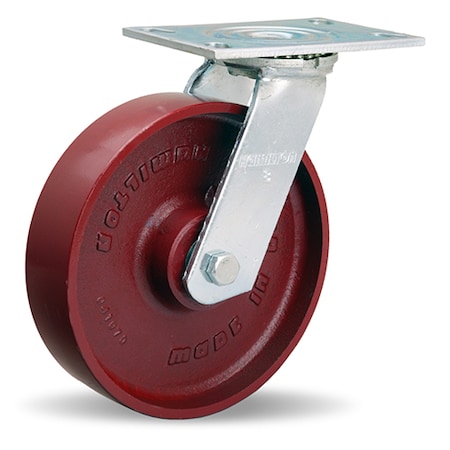 Hamilton General Service Swivel Caster, 8" x 2" Metal Wheel, 1/2" Sealed Precision Ball Bearing S-GS-8MB