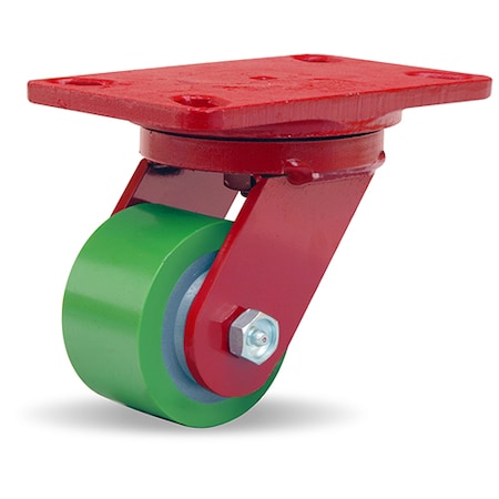 Hamilton Heavy Service Swivel Caster, 3 1/4" x 2" Duralast Polyurethane (95A) on Cast Iron Wheel S-HS-3D