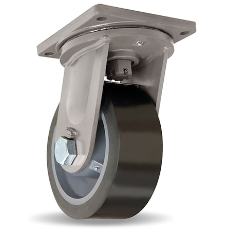 Hamilton Maxi-Duty Swivel Caster, 10" x 4" Superlast XC Polyurethane (70D) on Forged Steel Wheel S-MD-104SYT70