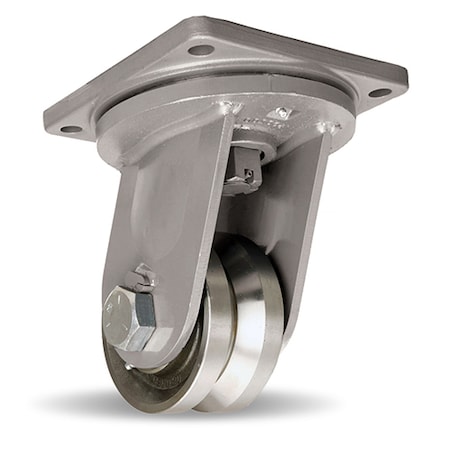 Hamilton Maxi-Duty Swivel Caster, 6" x 3" Forged Steel V-Grooved Wheel, 1 1/4" Precision Tapered Roller Bearing S-MD-63FVT