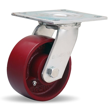 Hamilton Medium Service Swivel Caster, 5" x 2" Metal Wheel, 1/2" Sealed Precision Ball Bearing S-MS-5MB