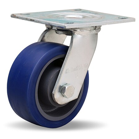 Hamilton Medium Service Swivel Caster, 5" x 2" Ergo-Glide Polyurethane (85A) on Cast Iron Wheels S-MS-5SPB