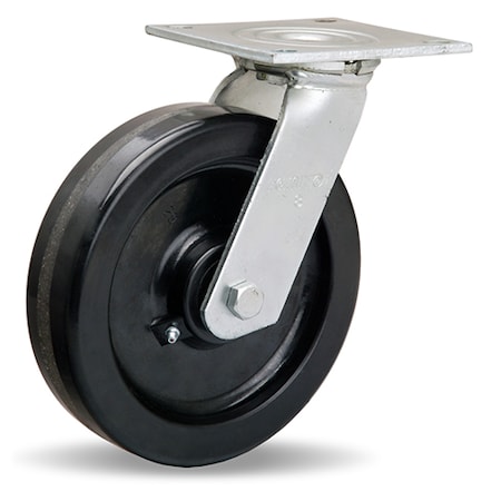 Hamilton Medium Service Swivel Caster, 8" x 2" Plastex Phenolic Wheel, 3/4" Straight Roller Bearing S-MS-8P