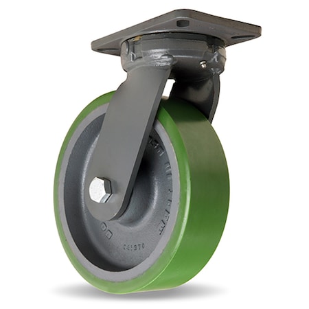 Hamilton Super Endurance Swivel Caster, 10" x 3" Duralast Polyurethane (95A) on Cast Iron Wheel S-SEC-13DT