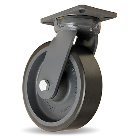 Hamilton Super Endurance Swivel Caster, 10" x 3" Duralast XC Polyurethane (70D) on Cast Iron Wheel S-SEC-13DB70