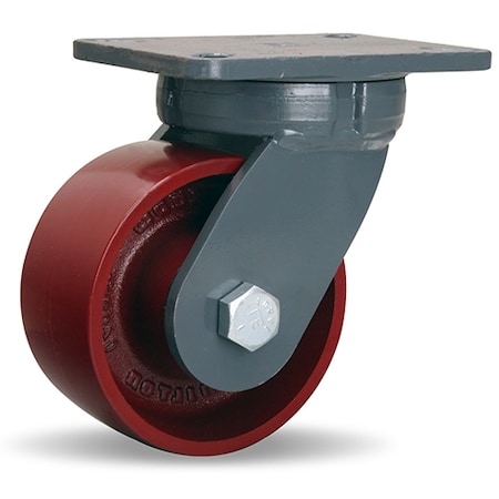 Hamilton Super Endurance Swivel Caster, 6" x 3" Metal Wheel, 3/4" Sealed Precision Ball Bearing S-SEC-63MB