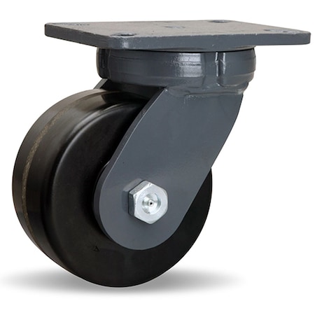 Hamilton Super Endurance Swivel Caster, 6" x 3" Plastex Phenolic Wheel, 3/4" Precision Tapered Roller Bearing S-SEC-63PT