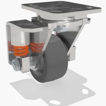 Hamilton Swivel Spring, Loaded Wh 4X2 Plastex S-SPWH-4P-2