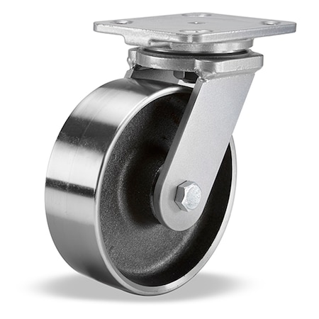 Hamilton Workhorse Swivel Caster, 6" x 2" Forged Steel Wheel, 3/4" Precision Tapered Roller Bearings S-WH-6FST