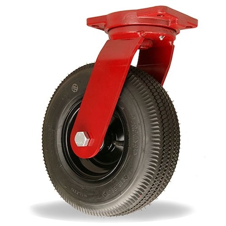 Zoro Select Cush-N-Aire Swivel Caster, 12" Pneumatic Air-Filled Tire, 3/4" Straight Roller Bearing and 4SL S-7012-PRB-4SL