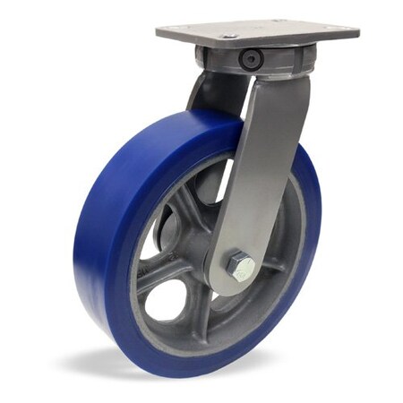 Hamilton Champion Swivel Caster, 10"X3" Ergo-Glide XT 1" thick Poly Cast Iron Wheel S-CH-13EGB-4SL-ZB