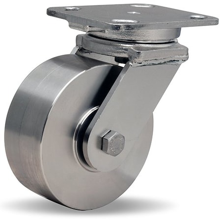 Hamilton Stainless Steel Workhorse Swivel Caster, 5" x 2" Stainless Steel Wheel S-WHS-5SB