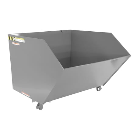 Vestil Light Duty Low Profil Hopper 1.5 Cubic Yard Machine Gray H-150-LD-GY-MG