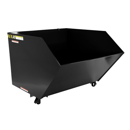 Vestil Medium Duty Low Profil Hopper 1.5 Cubic Yard Black High Gloss H-150-MD-BLK-HG