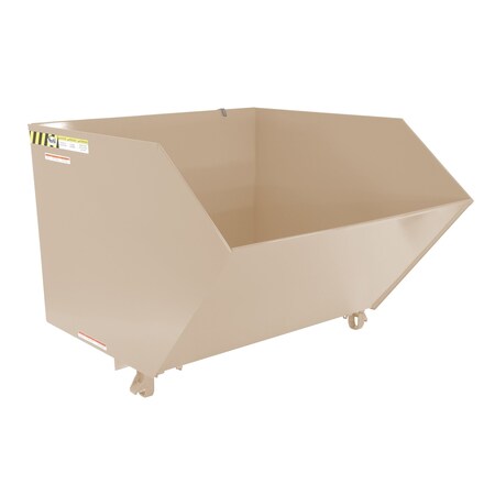 Vestil Medium Duty Low Profil Hopper 1.5 Cubic Yard Sandy Biege H-150-MD-BRN-SB