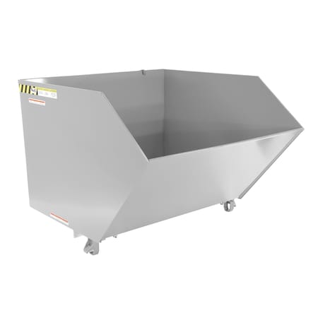 Vestil Medium Duty Low Profil Hopper 1.5 Cubic Yard Silver Lining H-150-MD-SL