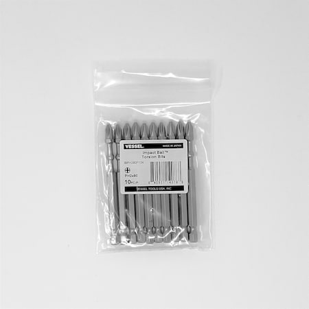 Vessel IMPACT BALL Torsion Bit PH2x90, PK10 IBPH290P10K